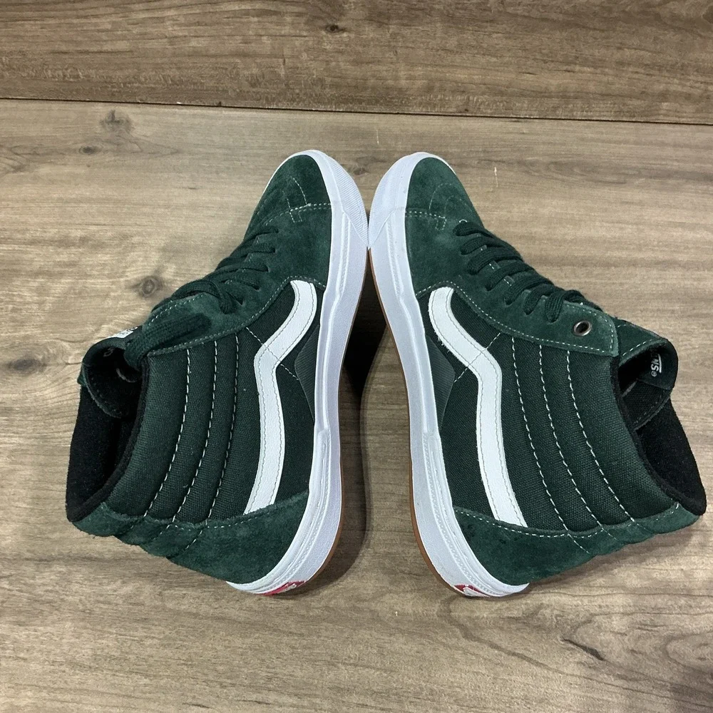Vans BMX Wafflecup Popcush Green Suede Gum Hi Tops Sneakers Shoes Men's Size 8